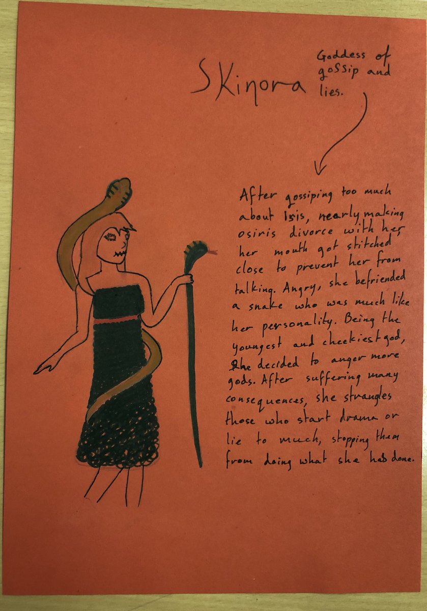 _MissECollins's tweet image. 2.3 created their own Egyptian Gods and Goddesses today! #verycreative #buddingartists