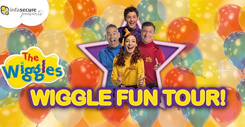 VbaseNZ's tweet photo. 🎈🎈 The Wiggles are coming to Christchurch Town Hall on 8 June to perform their Wiggle Fun Tour! 🎈🎈

Tickets on sale Thursday 28 March at 10:30 from Ticketek.  Get a wiggle on as tickets will sell like hot potatoes!  https://t.co/Aqg8SNi9xf https://t.co/U6ODmMqfYY