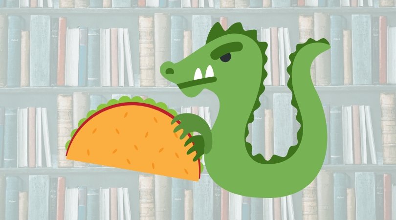 SHPublicLibrary's tweet photo. It's #TriviaTuesday! Can you guess the name of this book by its Library of Congress subject headings? 🤔

Dragons 🐉 Fiction
Tacos 🌮 Fiction
Food habits 🤤 Fiction https://t.co/9TyUw4zOsu