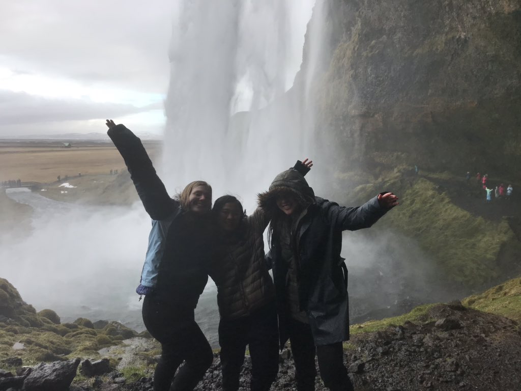 khemphillips's tweet photo. Day 3 of Iceland found us at the beach. We also did a glacier walk, climbed to the top of a waterfall, and walked behind another waterfall. #ghsrocks #waycoolscience https://t.co/lWBk9CHhBW