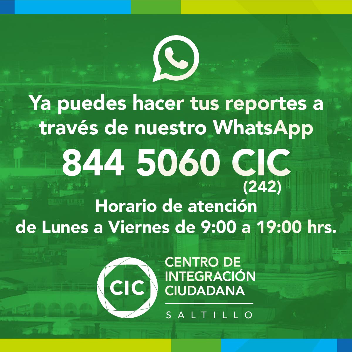 CICsal's tweet photo. Ponemos a tu disposición nuestro servicio de recepción de reportes ciudadanos por WhatsApp.

 ¡Unidos Somos mas! https://t.co/GTGjxvxCtS