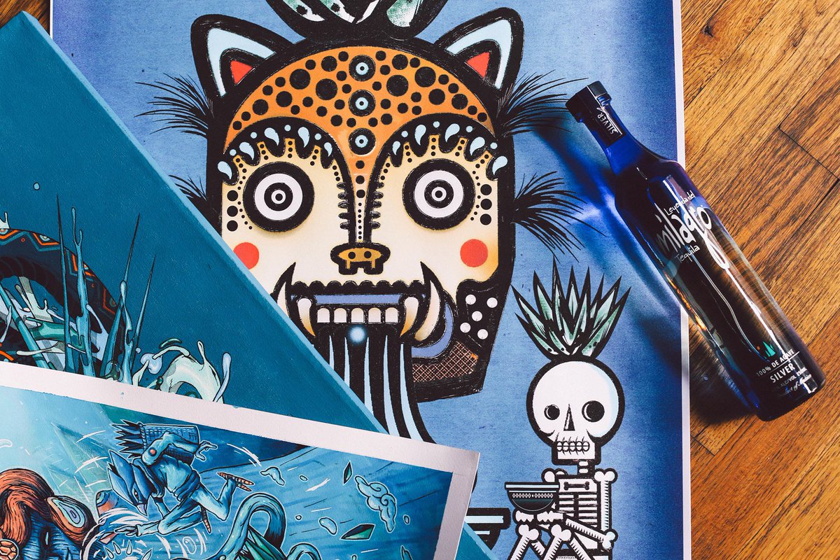 milagrotequila's tweet photo. When #tequila #tradition meets #vibrant #creativity #AgaveExpressionism https://t.co/qbNOICVO0g