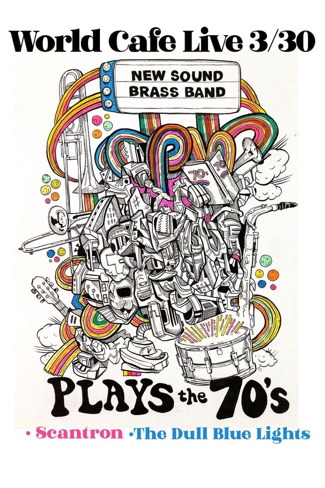 Downstairs Tonight >>
<a href="/newsoundbrass/">New Sound Brass Band</a> Plays The '70s with <a href="/SCANTRONTheBand/">SCANTRON</a> &amp; <a href="/dullbluelights/">The Dull Blue Lights</a> 
Doors 7pm // Show 8pm
Tickets available at the door: bit.ly/2U19tMk