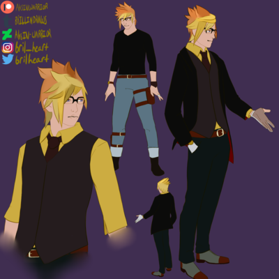 bril_heart's tweet photo. i got sick rip :( ,,,, anyway here's some designs of what prompto's ingame outfits might be in the roleswap au https://t.co/7zACFDxzGB