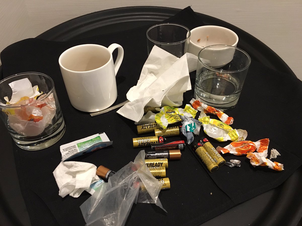 jscarp's tweet photo. Aftermath of a day of recording #DistributedDataShow episodes - candy wrappers and spent batteries. @DataStaxAcademy https://t.co/TGd1izrUoX
