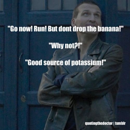 panda_1481's tweet photo. @bbcdoctorwho My all time favorite moment of Series 1 has to be Nine and Jack with the banana π. Absolutely hilarious ππ!! #DoctorWho #banana #goodsourceofpotassium #Nine #CaptainJack https://t.co/JSCfnV4xps