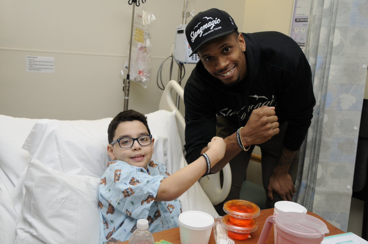 lenoxhill's tweet photo. .@MrLance42 is the @nyknicks captain b/c of his leadership skills. Today we were grateful to have him visit our pediatric unit &amp; motivate some our tiniest patients. They may not be slam dunking at @TheGarden anytime soon, but their days were made brighter thanks to #42! https://t.co/KYUZVIDXFo