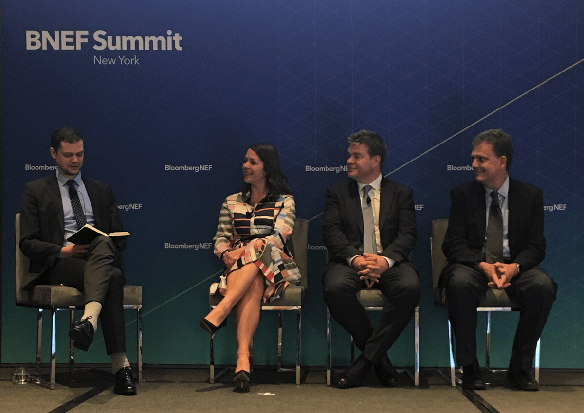 centricaplc's tweet photo. Wrapped up today's program with a great discussion about electric charging for #EVs at @BloombergNEF's #BNEFSummit. https://t.co/IS1K9h7jZy