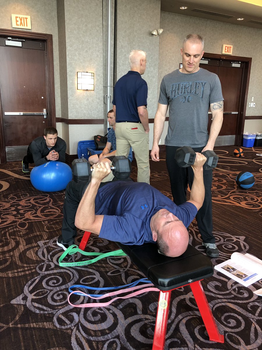 Luke_Pedersen_'s tweet image. What do Cancer, Heart Disease, Diabetes, PTSD and Obesity have in common? They are all positively affected by Exercise! #IAFF Peer Fitness Trainers possess the knowledge and skills to #makeexercisematter. 5-day #IAFFPFT course on now at #Opffadt2019.