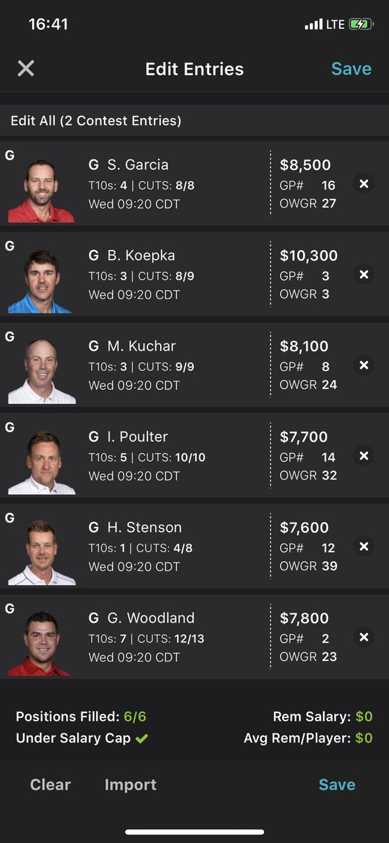 Match play starting tomorrow. One of the trickiest tournaments of the year from a DFS perspective. I’m going out on a limb here and picking Poulter to win. He’s great in this format. #dfs #draftkings