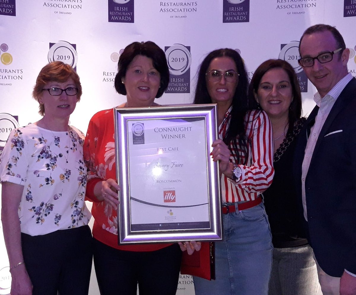 We"re absolutely delighted to have won the award for 'BEST CAFE' in Roscommon at the Restaurants Association of Ireland Connaught Regional Awards for our Monksland restaurant.We're over the moon! Sincere thanks to everyone who voted for us.Special thanks to our staff #foodoscars