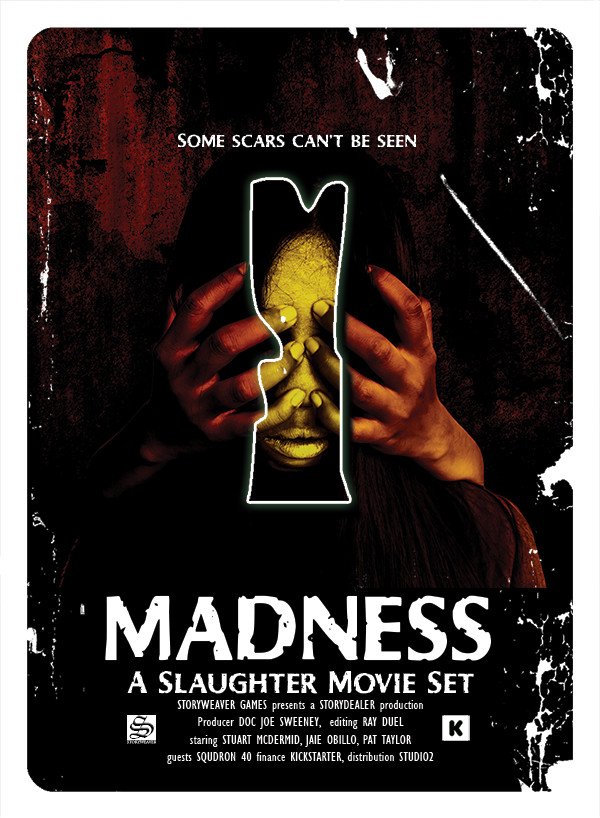 StoryWeaverRPG's tweet photo. “Madness is the emergency exit." This is just level 1 of the MADNESS cards that make Slaughter: The Horror Movie Making Game interesting. 
Learn more at: https://t.co/20HEGK1BvL
#Slaughtergame #SampleCards #StoryWeaverGames https://t.co/ZDXgT6tzAE