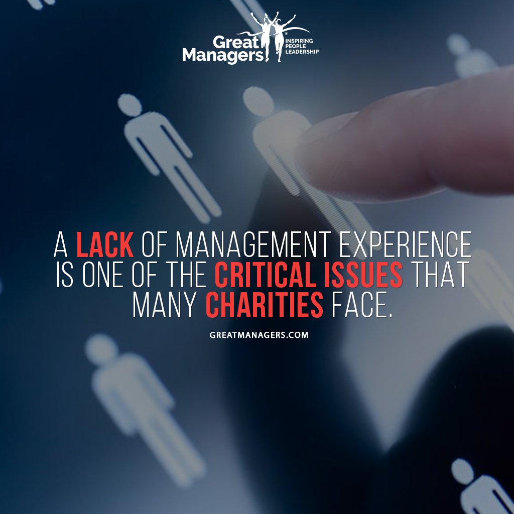 great_managers's tweet photo. A lack of management experience is one of the critical issues that many charities face. If you want more info visit => https://t.co/SMTuKLeQAd #managementissues #leadershipweakness #leadershipskills #leadershipdevelopment #peoplemanagementexpert #greatmanagersau https://t.co/N00OeVqdas
