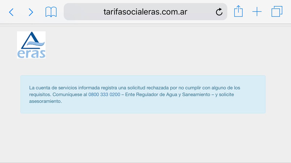 LaJotaEle's tweet photo. @AySA_Oficial Buenas tardes si a una jubilada que gana la mínima no le corresponde la tarifa social. A quién entonces (?) https://t.co/0nOo4CMQrI