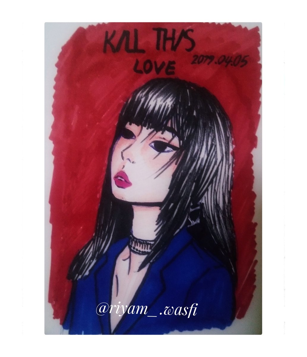 riyam__wasfi's tweet photo. #LISA #KILLTHISLOVE #HappyLisaDay #drawing وهاي البارحه رسمتها https://t.co/PCy7cDsuTn