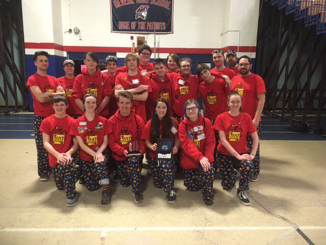 frc3597's tweet photo. The team had a great time at the competition this weekend! We ended up placing as an 8th place alliance captain, in addition to winning a creativity award for our ramp-bot. We are hoping for similar luck at UNH! https://t.co/gihYz1K0q4