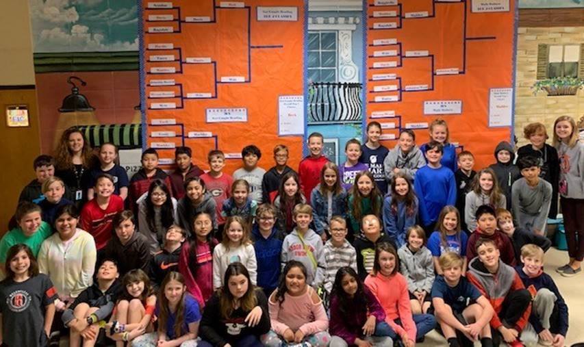 JohnstonJags's tweet photo. FINAL 4 in Get Caught Reading at Johnston! Congratulations to Team Beck, Team Witt, Team Markley, and Team Rocker/McConnell! Just one more week of reading, and two of you will win the Top 2 OVERALL CLASSES in our school! #CCSDkidsread #CCSDreads #GetCCSDreading #haveyoureadtoday https://t.co/FRQ8PvNQRb