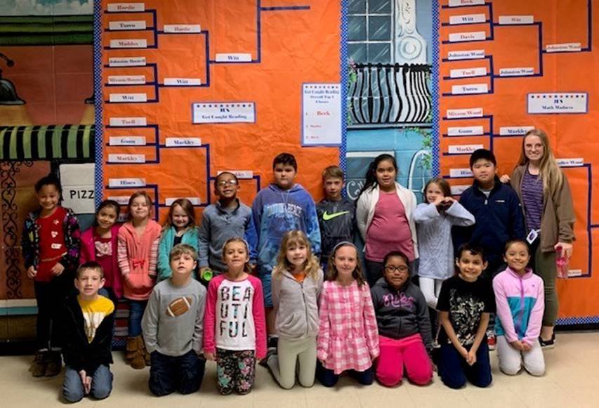 JohnstonJags's tweet photo. FINAL 4 in Get Caught Reading at Johnston! Congratulations to Team Beck, Team Witt, Team Markley, and Team Rocker/McConnell! Just one more week of reading, and two of you will win the Top 2 OVERALL CLASSES in our school! #CCSDkidsread #CCSDreads #GetCCSDreading #haveyoureadtoday https://t.co/FRQ8PvNQRb