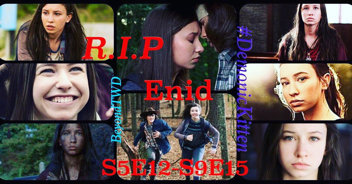 BeyondTWD's tweet photo. #restinpeace #enidtwd #twdenid  #twd #KatelynNacon #thewalkingdead #dead #death #whisperers #twdvillians #thewalkingdeadvillains #edit #madebyme #beyondtwd #beyondthewalkingdead #walkingdead  #amc #twdfamily #amcthewalkingdead #twdfans @katelynnacon https://t.co/Tde5fLnVli