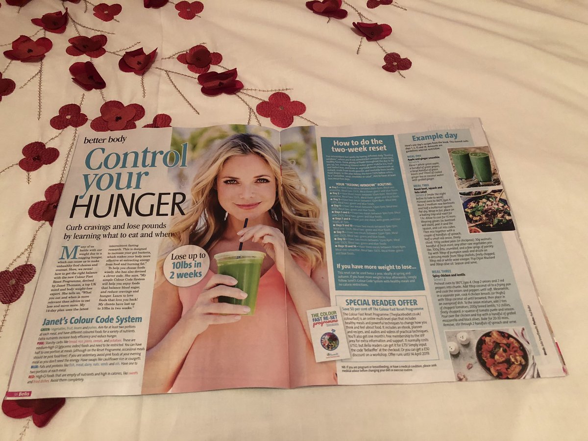 Lady_Lilli's tweet photo. Exciting bed time reading - colour code system in @bellamagazineUK #weightlossmotivation #HealthyLife #PlaceboDiet https://t.co/iXw7DkVbpP