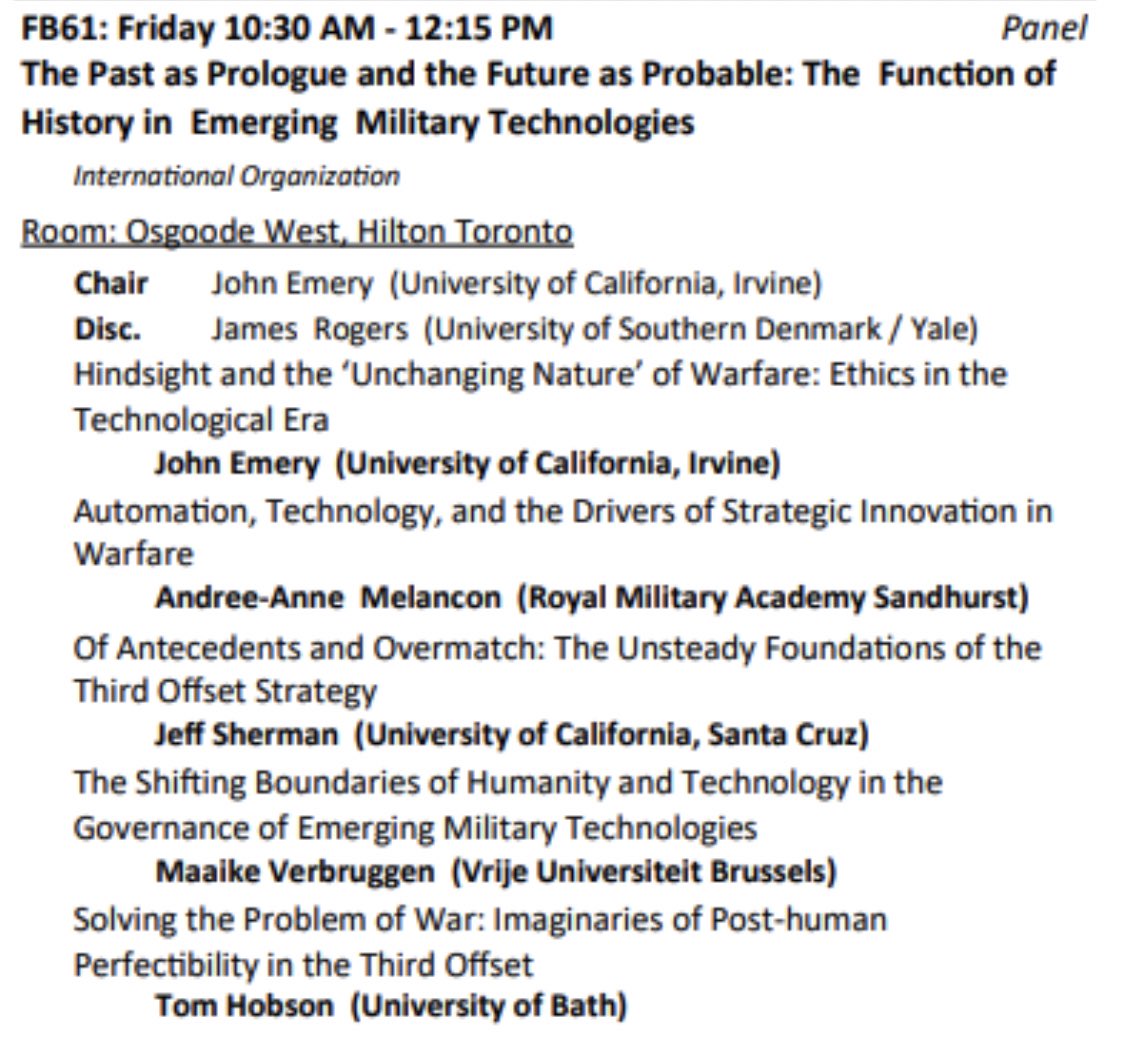 DrJamesRogers's tweet photo. Arrived to a beautiful evening in Toronto, ready for #ISA2019 🙌. Looking forward to some great panels and on Friday I’ll be talking all things #drones and #dronewarfare. #FB61 & #FD68 @CWSWarStudies https://t.co/VY13ZgLSBy