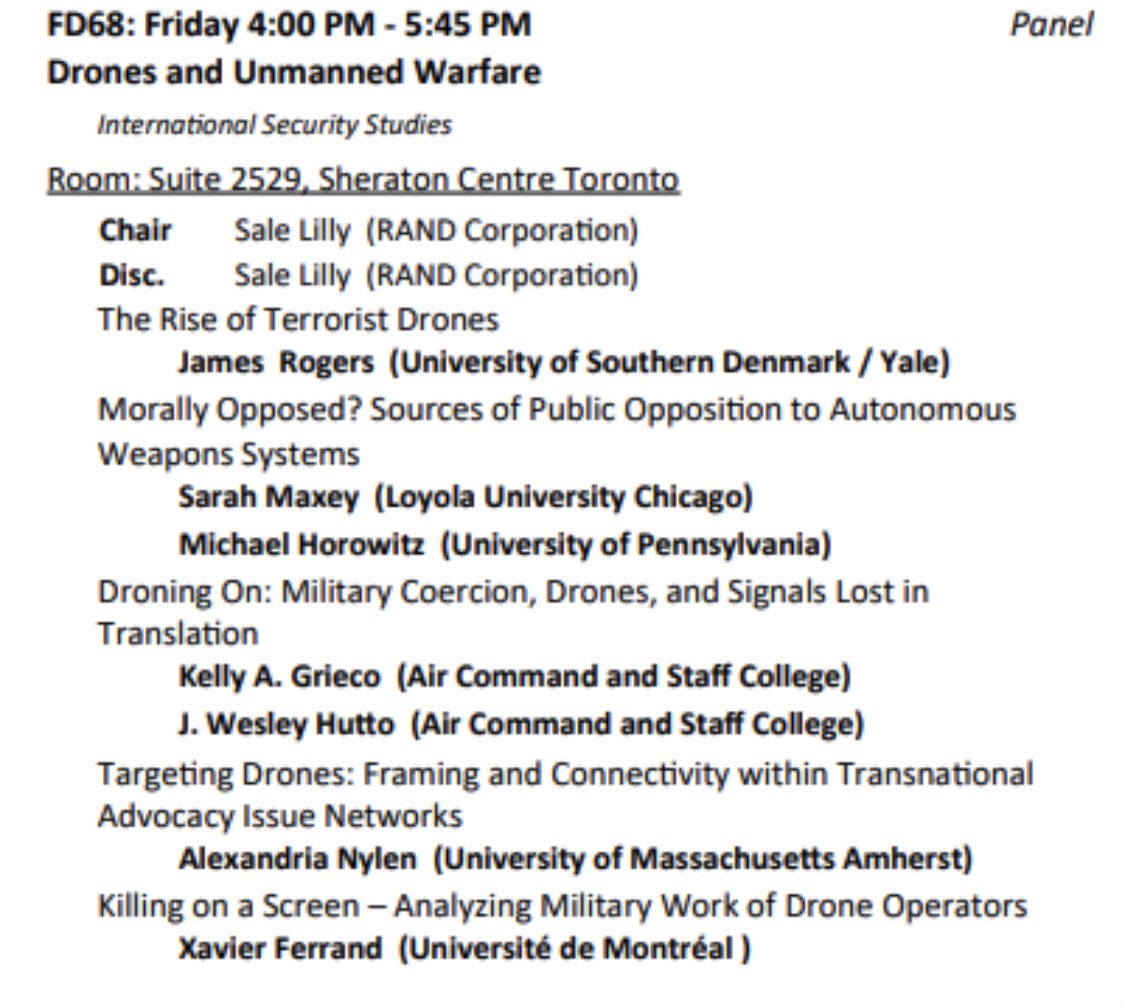 DrJamesRogers's tweet photo. Arrived to a beautiful evening in Toronto, ready for #ISA2019 🙌. Looking forward to some great panels and on Friday I’ll be talking all things #drones and #dronewarfare. #FB61 & #FD68 @CWSWarStudies https://t.co/VY13ZgLSBy