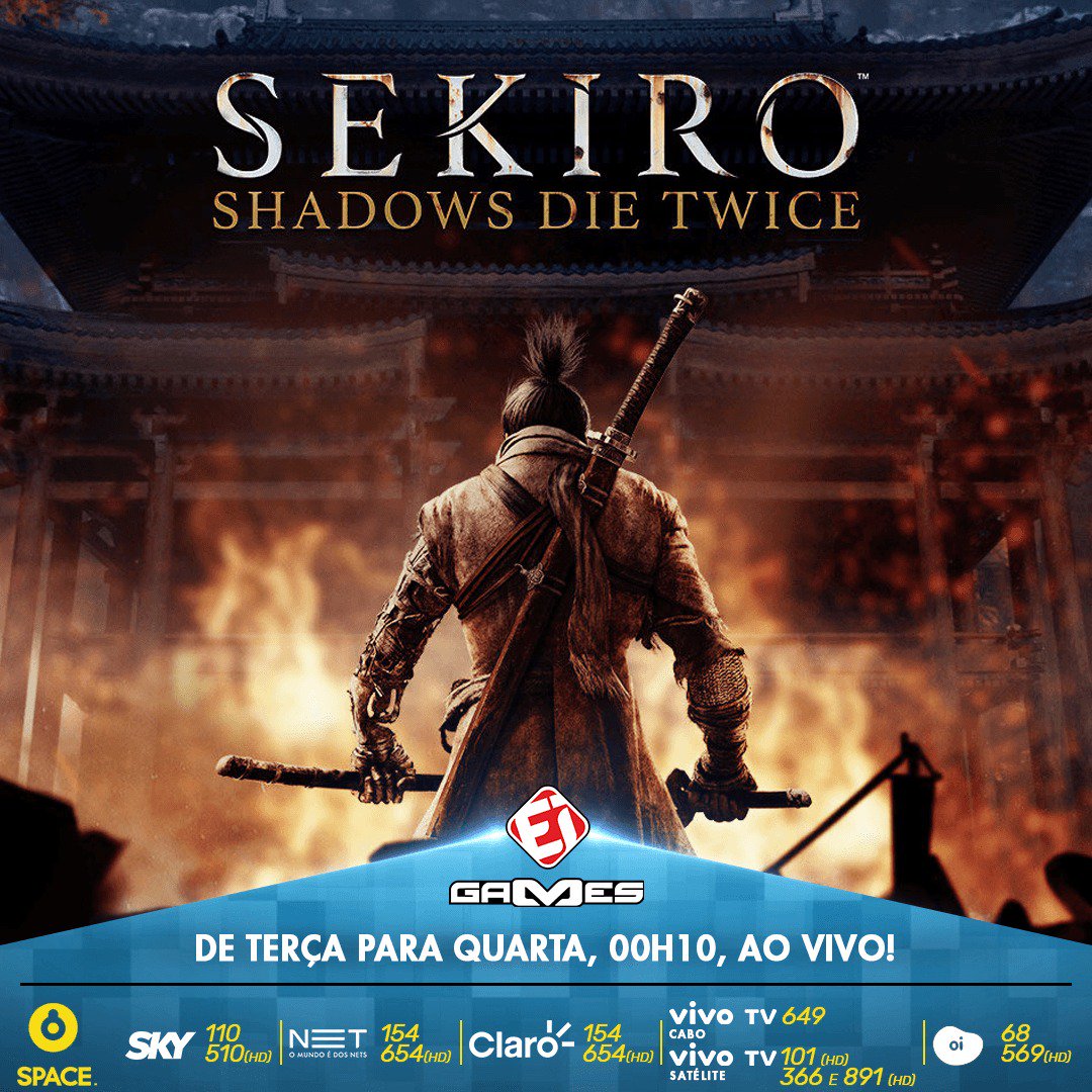 ZordonOficial's tweet photo. HOJE tem mais duelos sangrentos e, claro, muitas mortes do @octaviobuzz no EI Games, com o jogão Sekiro: Shadows Die Twice!! Será que ele morre 29727982 vezes ou só umas quinze? Vamos saber a partir de 00h10, ao vivo, no @spacebrasil!! #SekiroNoEIGames https://t.co/ZfYzucqytd