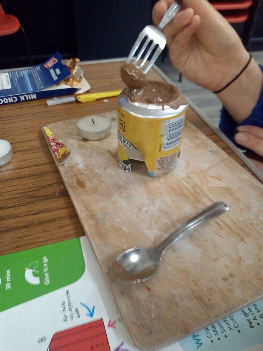 Where else would you turn a drinks can into a mini #fondu?! #NewSkills <a href="/guidingcornwall/">Girlguiding Cornwall</a> #EveryGirl #Falmouth #chocolate