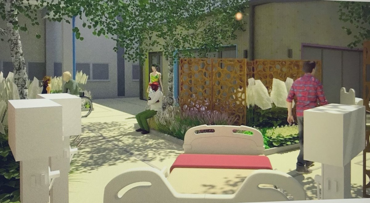 PlymouthICUReh1's tweet photo. Today one of our long term #Rehablegend patients sat outside in the #ICUrehab garden- it was the first time she had been outside for weeks. As she sat with the spring sun on her face she cried. This is why we are building a #ICUrehab garden @UHP_NHS #RehabMatters #Recoveryforall https://t.co/r2lLP1rzjb