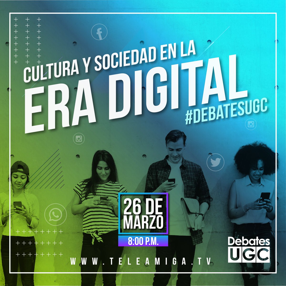 Canalteleamiga's tweet photo. #DebatesUGC
Ya viene el mejor debate entre Luis Enrique Quiroga, Jairo Antonio Pérez, Diego Fernando Barragán y Andrés Valencia.
Dirige el Vicerrector Académico @rodrigorianop.
No te lo pierdas. https://t.co/uB0CD7Km5m