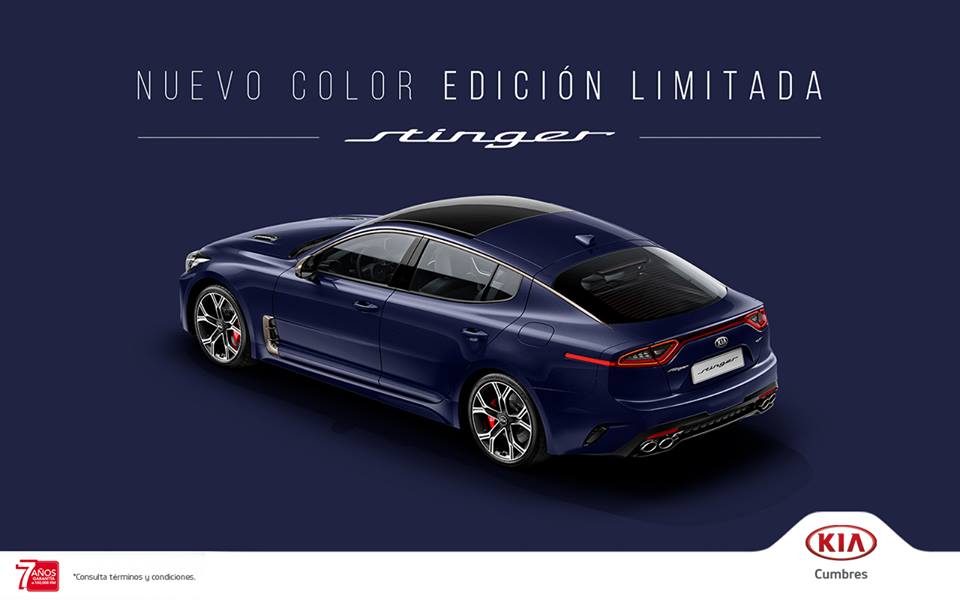 KiaCumbres's tweet photo. Ya conoces el nuevo color de nuestro #KIAStinger, deep chroma blue.
Color edición limitada, solicítalo a tu distribuidor. https://t.co/Zp9rAYhr6b
