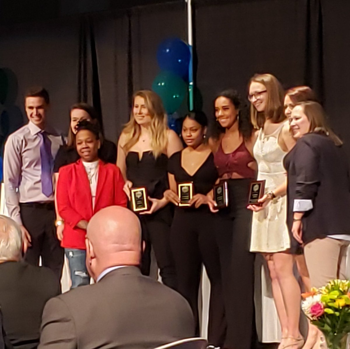 Big shout out to our womens basketball award winners. Devanee Dewey Lakers Pride, Angeline Campbell rookie of the year and Co MVP's Jamie Soffer and Michaela Branker. #golakers #ourway