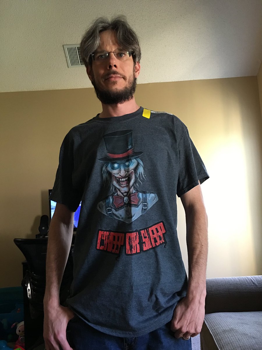 CreepOrSleep's tweet photo. Shirts and hoodies are now available for custom ordering! Thanks to Adam for being the first order! https://t.co/CmUpWsGzTL