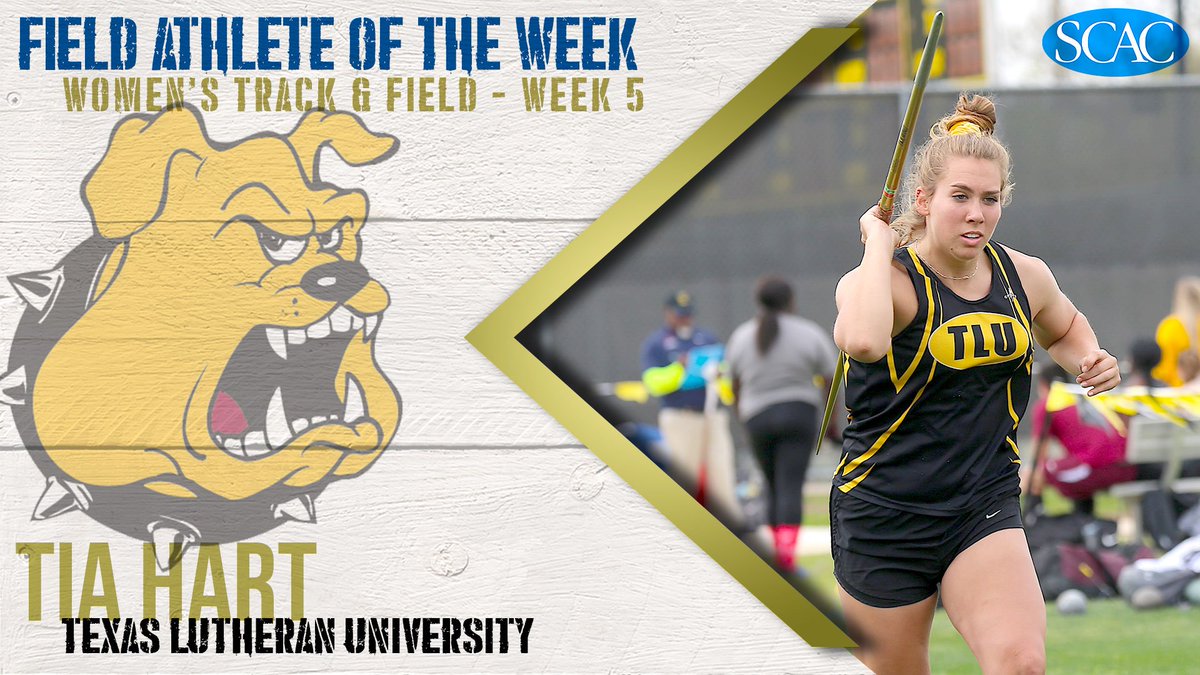 SCAC_Sports's tweet photo. Tia Hart of @tluathletics earns #SCACwfield Athlete of the Week l RELEASE: https://t.co/FiyVbJ1WI5 #SCACpotw #d3tennis https://t.co/jBPMEVceB4
