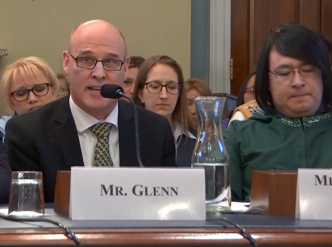 EVP Richard Glenn at ANWR hearing:"We are not here to debate sacredness of land.All land is sacred. What we contest is that the people nearest to this issue, the people who live within ANWR, are not being given proportionate consideration, in fact any consideration, in this bill"
