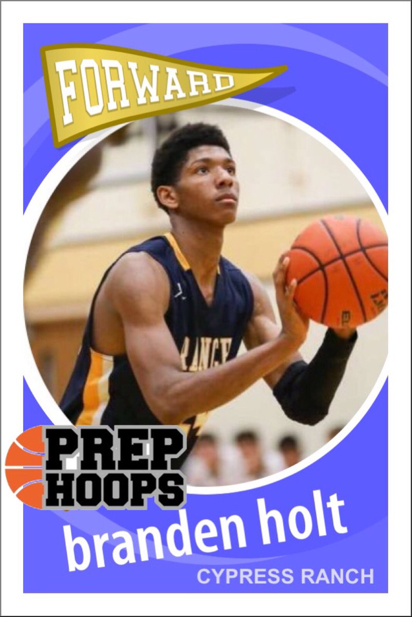 6'4" Branden Holt (2019/SF) is an athletic wing who competes on both ends. He gets out on the break&amp; always looks to finish above the rim. Played a big part in holding a highly rated prospect to just 9 points in his last HS game! <a href="/BrandenBaller/">Branden Holt</a> 

#PrepHoopsTX DM me for info!