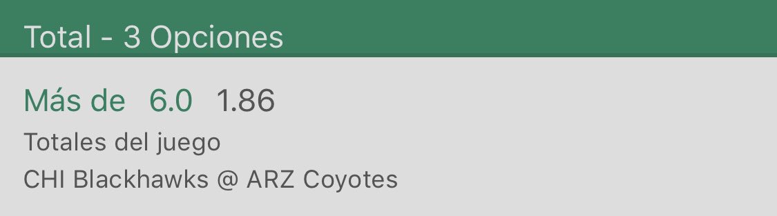 EASYBETS_'s tweet photo. ➡️TIP A LAS 3:00

➡️NHL

➡️OVER 6 GOALS

➡️CUOTA 1.86

➡️STAKE 3

🌟FAV O RT SI LO SIGUES! https://t.co/Qo0FDT9Pzs