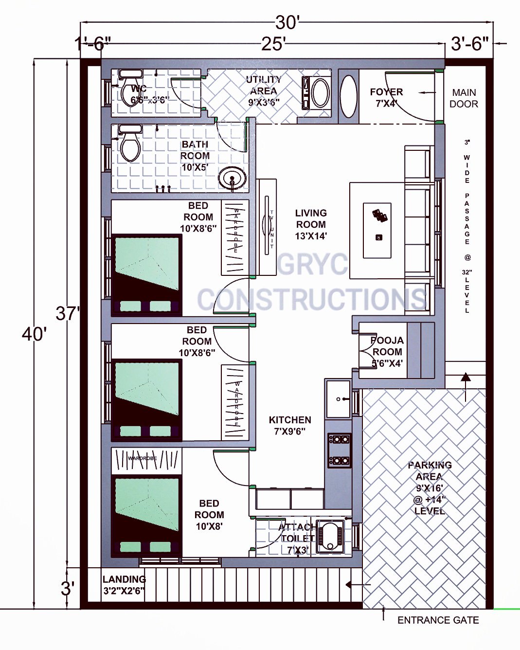 Gryc Constructions 30 X 40 South Facing Plot 3bhk With A Car Parking Space Single Floor As Per Vaastu 12 Lakhs Approx T Co Et0fpgpcd2 Twitter