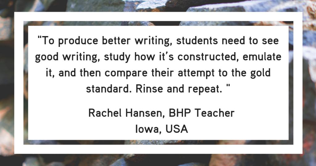 How can you encourage your students to become better writers? Rachel Hansen has created a five-step process that works in her classroom: bh-p.co/2EEHM2P