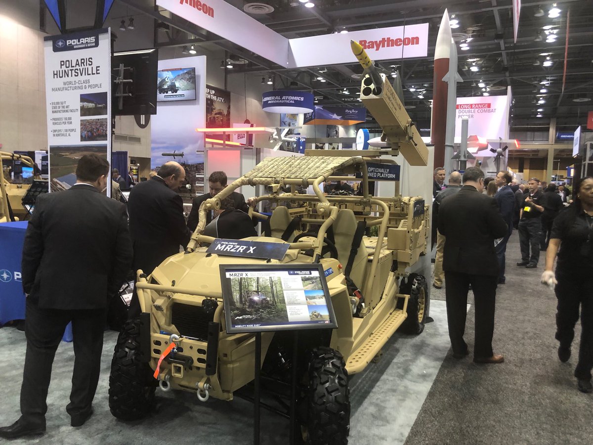 SydneyFreedberg's tweet image. Polaris DAGOR 4x4 fitted with missile launcher — cool but definitely an eggshell armed with a hammer. #Neatstuff ⁦⁦@AUSAorg⁩ #AUSAGlobal