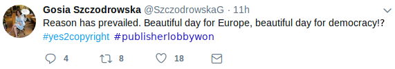 p42's tweet photo. @Ale_Mercier Seconded. For themajority of EU citizens, It is so hard to grasp the entangled interests around #copyright, stakeholder positions and the consequences of the MEP voting behaviour. Lobbyism at it's best. @EFF @onetruecathal @Ale_Mercier 
@SzczodrowskaG https://t.co/EYVItTKF2m