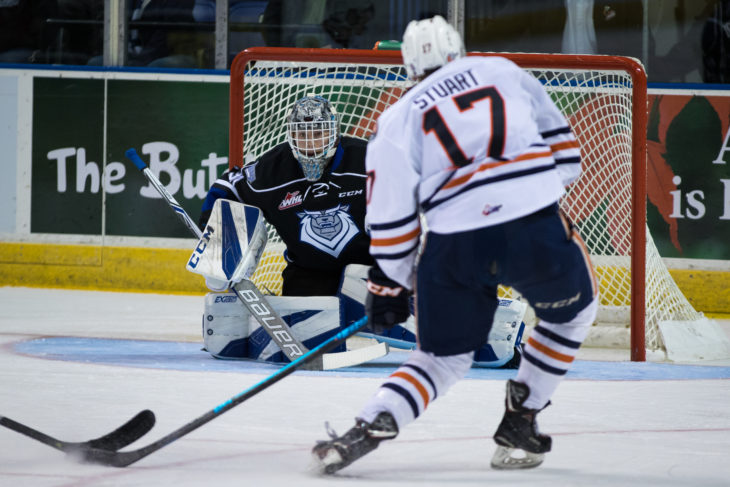 We scored a pair of third period goals en route to a 3-2 victory over the Kamloops Blazers and a 2-1 series lead!

Notes: bit.ly/2HVlw6P