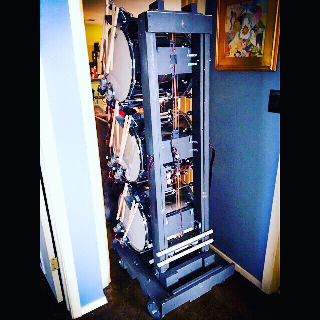PonytrapMusic's tweet photo. The #machine breaks down for one person to carry & fits through a normal #door
Day 471 #100Days of #Robots
#viola #cello #robot #drums #Arduino #ATX #ATXMusic #austin #maker #hardware #software #industrial #classical #strings #12v #12volt #DC #drum #robotmusic #Ponytrap https://t.co/UF4d47UZeS