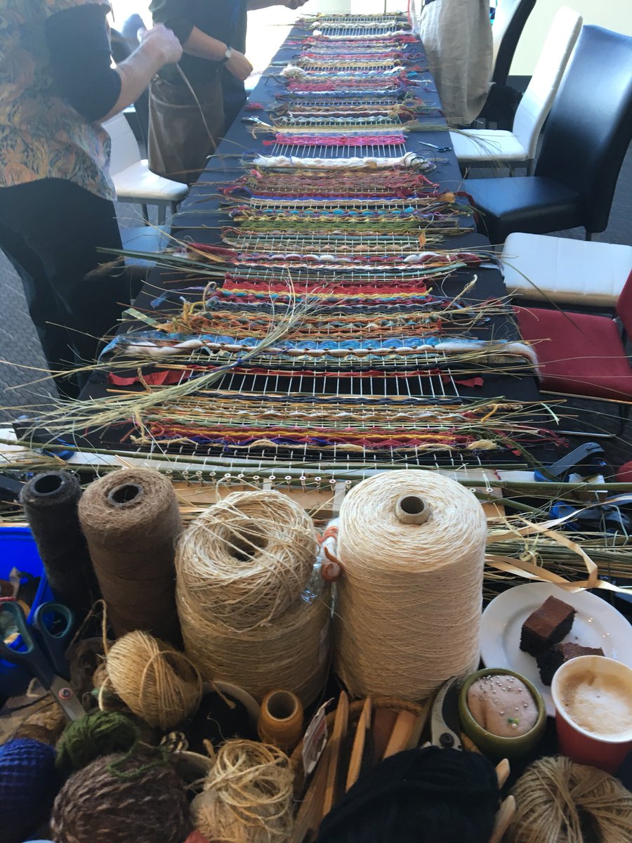 creatingcareers's tweet photo. #ruralhealthconf Saying “see yah!” Not Goodbye Thanks to all our artists - weaving created at Conference from the colours and materials of this great land proudly on display on stage dancers young and old and timeless Aboriginal music Till next time safe travels💕#bettertogether https://t.co/nhtXo0cXDZ
