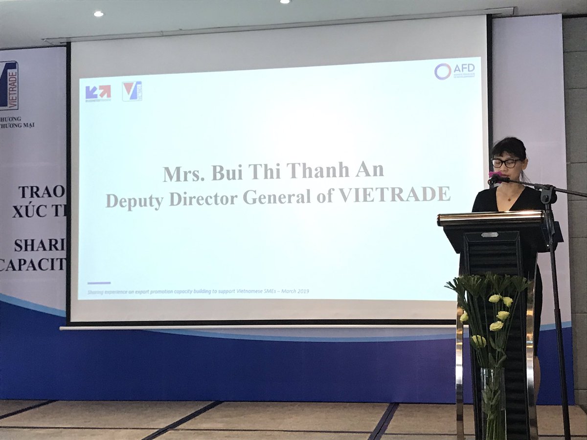 CecileDELETTRE's tweet photo. Happy to meet in Ho Chi Minh City , Mrs Bui Thi Tanh An - Deputy Director General of #Vietrade the National Agency of #Vietnam in charge of Export &amp; Invest . A lot of interest in using Social Media, Digital communication and E-commerce for Trade &amp; international development https://t.co/EKeJOe1sNb