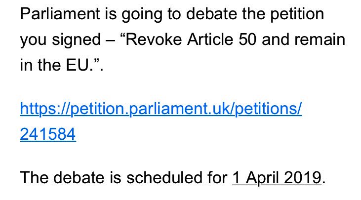 Based on govt response earlier, is the choice of date to debate #RevokeArticle50Petition looking rather deliberate to anyone else? #AprilFools