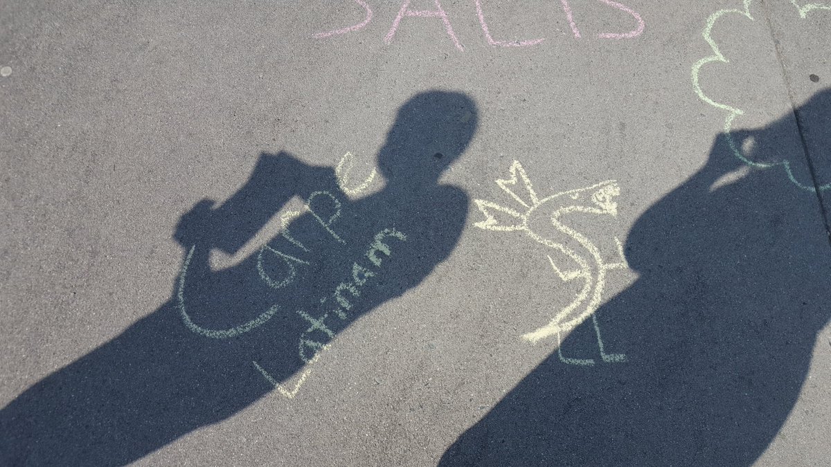 JackieMagistra's tweet photo. The Romans chalked the walk! #worldlanguages #latinisalive #oneCCPS #wearecosby #CCPSWL #CosbyWLWeek https://t.co/5AiW9j44Pt