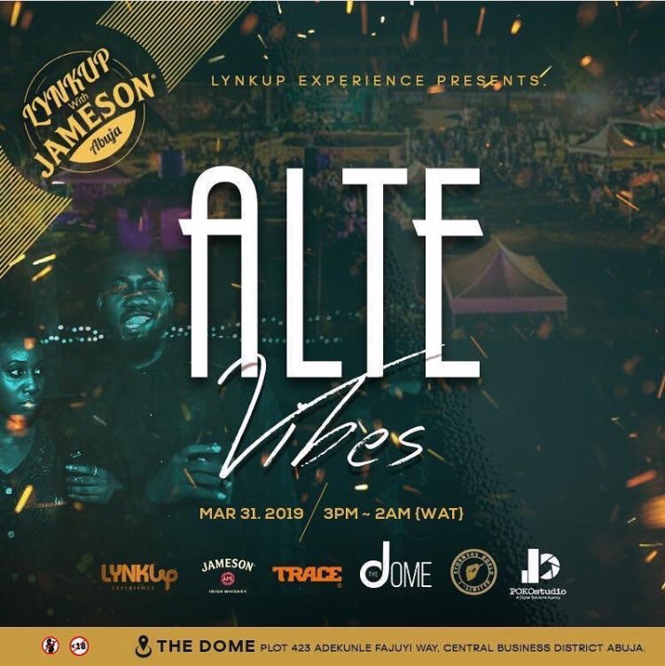 Stormersnation's tweet photo. Abuja Let’s Lynkup with some Alte Vibes @jamesonngr who’s down?🙋🏽‍♂️🙋🏽‍♀️
Date Saturday 31st March 
venue :The Dome, 423 Adekunle Fajuyi street, Central Business District, Abuja
Time: 3pm

Brought to you by @JamesonNGR @Stormersnation @Pokostudio @TRACENaija @thedomeabujaa 

#ad #abuja https://t.co/ANsBf0VSKE