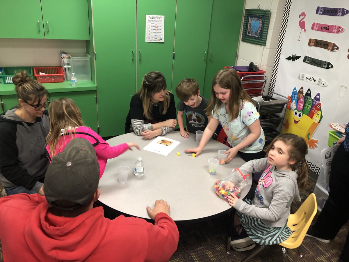 laurwagg's tweet photo. Kindergarten and 1st Grade Math Night! Sharing math information, games, and strategies! #552Peru #purplepride https://t.co/32rDa4BaMz