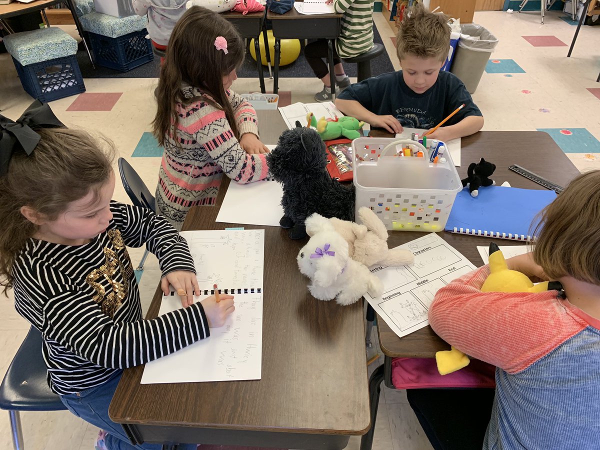 KaraBarton18's tweet photo. These writers were so excited to start writing books for children in Jamaica! They chose stuffed animals that we will be donating to use as characters and are developing story plots their little readers will love! @weRweaver https://t.co/o2Gsj6iQWA